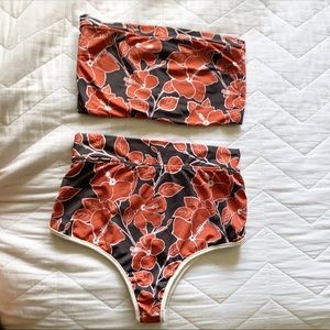 Acacia swimwear Mid Pacific set no flaws